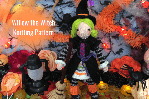 Download Willow the Witch Doll Knitted Pattern - Witch doll Collection